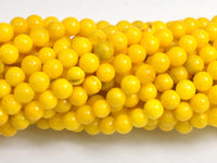Jade - Yellow, 4mm Round-Rainbow Beads