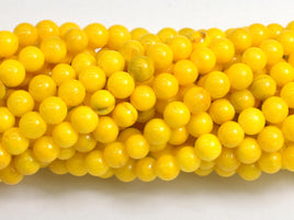 Jade - Yellow, 4mm Round-Rainbow Beads