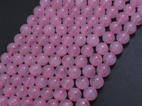 Rose Quartz Beads, 8mm Round Beads-Rainbow Beads