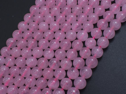 Rose Quartz Beads, 8mm Round Beads-Rainbow Beads