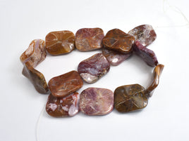 Ocean Jasper, 20x26mm Wavy Rectangle beads