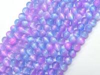 Selenite - Purple & Blue, 6mm (6.5mm) Round-RainbowBeads