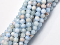 Jade - Light Blue, 4mm Round-Rainbow Beads