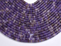 Amethyst, Approx. 2x4mm, Heishi Disc-Rainbow Beads
