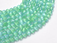 Selenite - Green & Blue, 6mm (6.5mm) Round-RainbowBeads