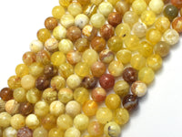 Yellow Opal, 8mm (8.5mm) Round-Rainbow Beads