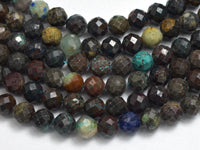 Natural Azurite, 4mm Micro Faceted Round