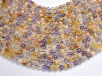 Amethyst, Citrine, 6mm Round-RainbowBeads