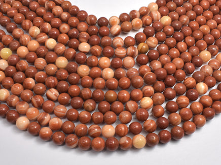 Red Malachite Beads, Round, 8mm-RainbowBeads