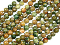 Rhyolite Beads, 6mm(6.5mm) Round Beads-RainbowBeads