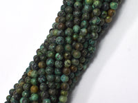 African Turquoise Beads, Round, 4mm (4.6mm)-Rainbow Beads