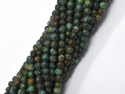 African Turquoise Beads, Round, 4mm (4.6mm)-Rainbow Beads