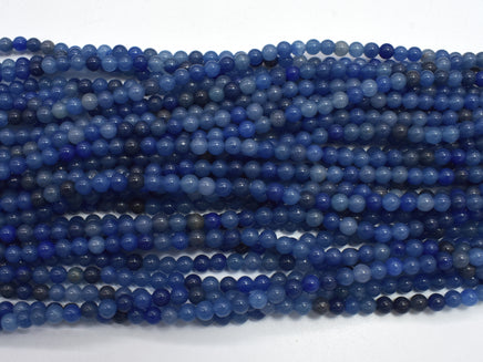 Blue Aventurine, 4mm (4.8mm) Round Beads-Rainbow Beads