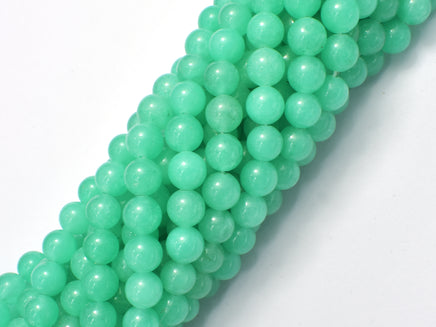 Jade - Green 8mm Round Beads-RainbowBeads