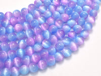 Selenite - Purple & Blue, 8mm (8.5mm) Round-RainbowBeads