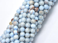 Jade - Light Blue, 6mm Round-Rainbow Beads