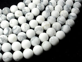 Matte White Howlite, 10mm Round Beads