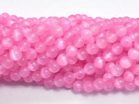 Selenite - Pink, 6mm (6.5mm) Round-RainbowBeads