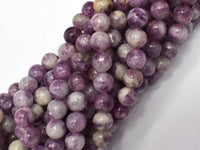 Purple Mica, 8mm Round-Rainbow Beads