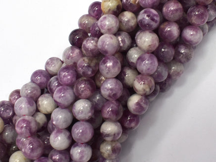 Purple Mica, 8mm Round-Rainbow Beads