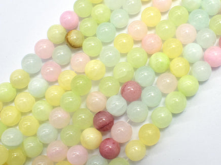 Jade - Multi Color, 8mm (8.5mm) Round-Rainbow Beads