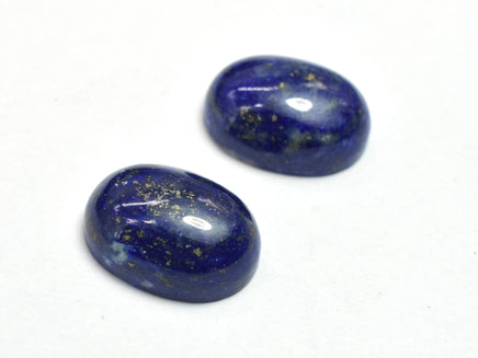 Lapis Lazuli Cabochon, 9x12mm Oval, 2pieces-RainbowBeads