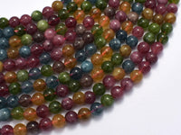 Jade - Tourmaline Color, 6mm Round-Rainbow Beads