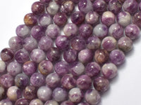 Purple Mica, 8mm Round-Rainbow Beads