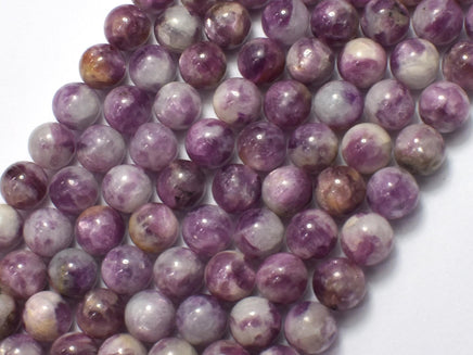 Purple Mica, 8mm Round-Rainbow Beads