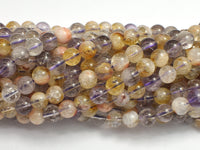 Amethyst, Citrine, 6mm Round-RainbowBeads