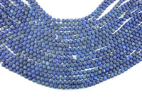 Matte Natural Lapis Lazuli Beads , 6mm Round Beads-RainbowBeads