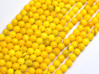 Jade - Yellow, 6mm Round-Rainbow Beads
