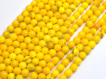 Jade - Yellow, 6mm Round-Rainbow Beads