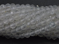 White Topaz Beads, 3mm (2.8mm) Micro Faceted Round-RainbowBeads