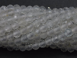 White Topaz Beads, 3mm (2.8mm) Micro Faceted Round-RainbowBeads