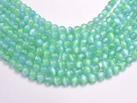 Selenite - Green & Blue, 6mm (6.5mm) Round-RainbowBeads