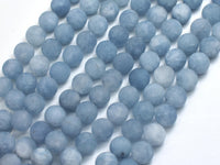 Matte Jade - Aquamarine Color, 8mm Round-Rainbow Beads