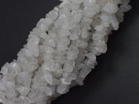 Clear Quartz, 4mm - 10mm Chips Beads, 33 Inch-Rainbow Beads