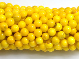 Jade - Yellow, 6mm Round-Rainbow Beads