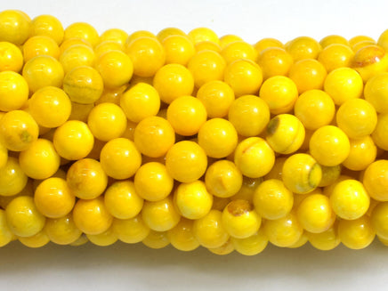 Jade - Yellow, 6mm Round-Rainbow Beads