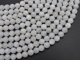 White Rainbow Moonstone 6mm Round Beads-RainbowBeads