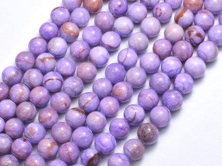 Jade - Purple, 8mm Round-Rainbow Beads
