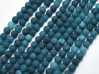 Matte Jade - Blue, 6mm Round-Rainbow Beads