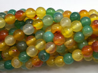 Rainbow Agate Beads, Round, 8mm, 15.5 Inch-Rainbow Beads