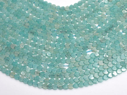 Amazonite, 4mm Heart-Rainbow Beads