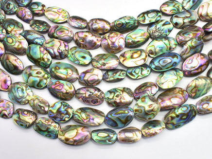 Abalone 10x14mm-13x20mm Puffy Oval-Rainbow Beads
