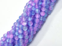 Selenite - Purple & Blue, 6mm (6.5mm) Round-RainbowBeads