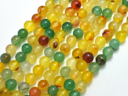 Rainbow Agate Beads, Round, 8mm, 15.5 Inch-Rainbow Beads