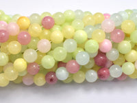 Jade - Multi Color, 8mm (8.5mm) Round-Rainbow Beads