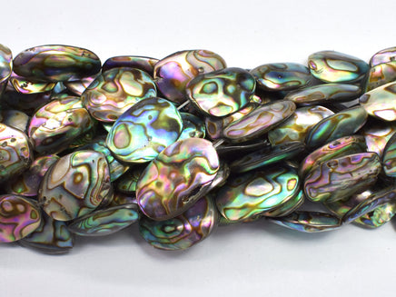 Abalone 10x14mm-13x20mm Puffy Oval-Rainbow Beads